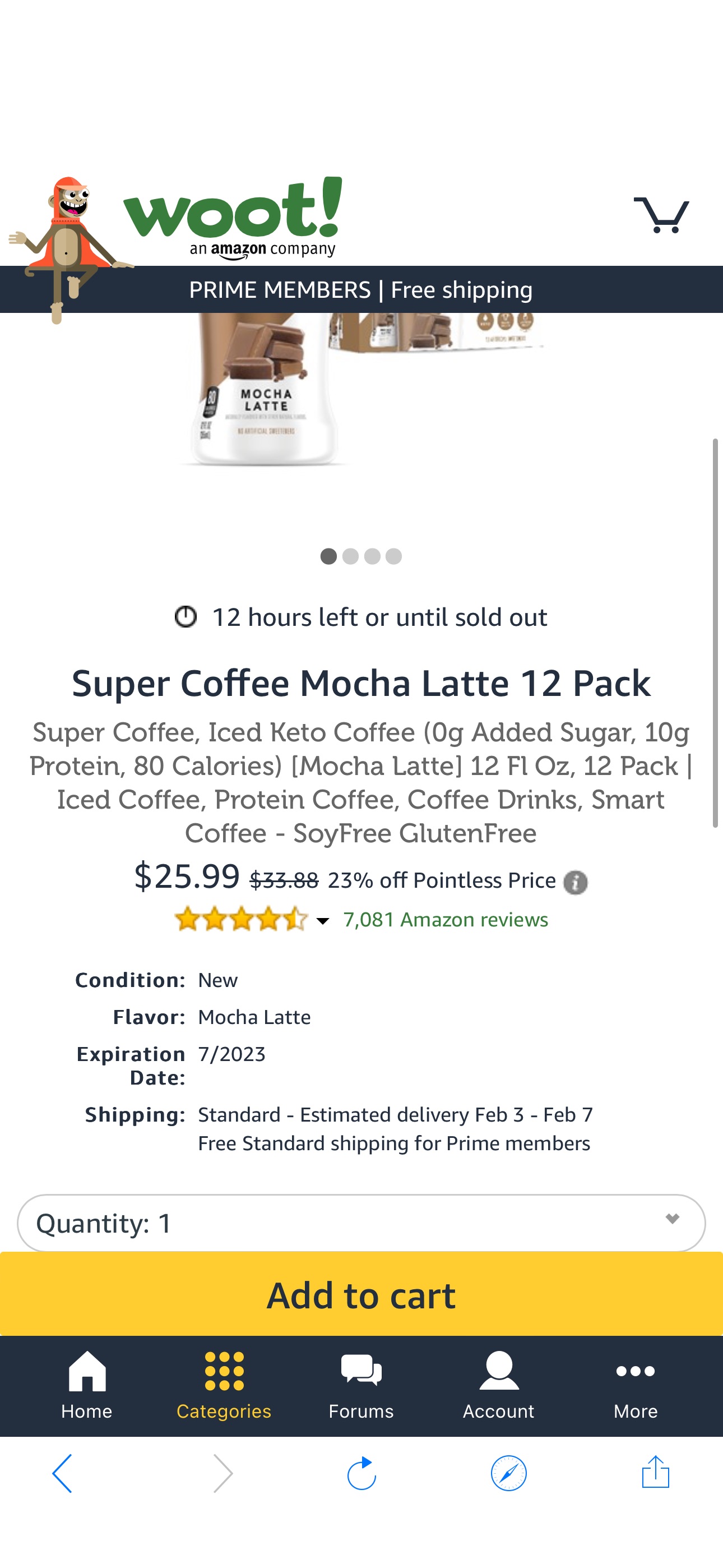 Super Coffee Mocha Latte 12 Pack