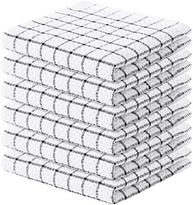 Fintale 100% Cotton Dish Cloths 6 Pack 12 x 12 Inches
