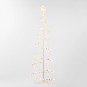 $24 6 Incandescent Spiral Tree Novelty Sculpture Light White - Wondershop™ : Target