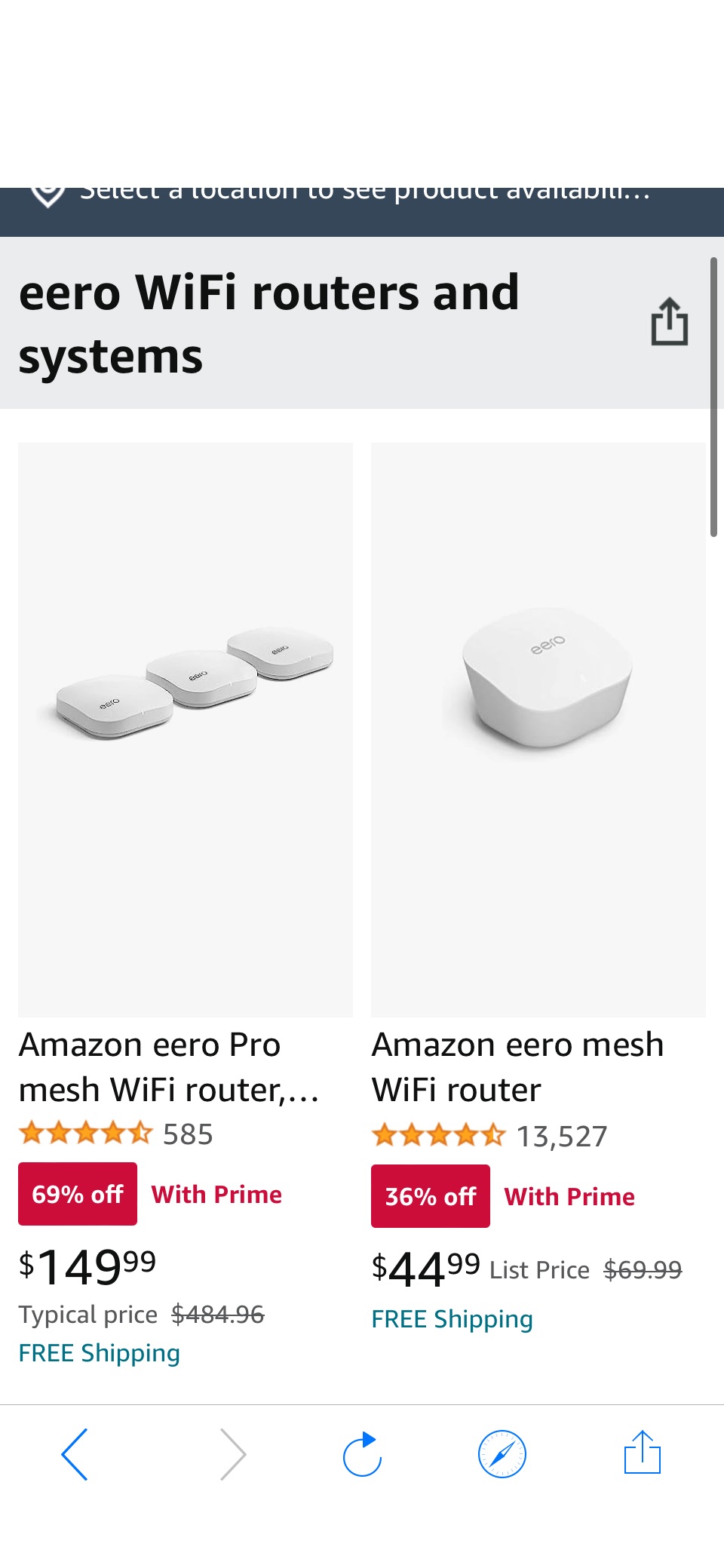 eero WiFi routers and systems促销44.99起