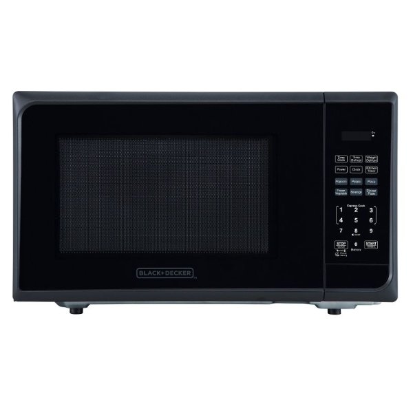 1.1 cu ft 1000W Microwave Oven - Stainless Steel Black