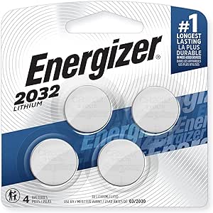 Amazon.com: Energizer CR2032 Batteries, 3V Lithium Coin Cell 2032 Watch Battery, 4 Count : Everything Else