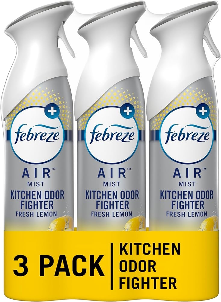Amazon.com: Febreze Room Air Fresheners, Home & Kitchen Room Fresheners, Air Freshener Spray, Odor Fighter Air Freshener for Home, Fresh Lemon Scent, 8.8 oz. Aerosol Can (Pack of 3) : Everything Else