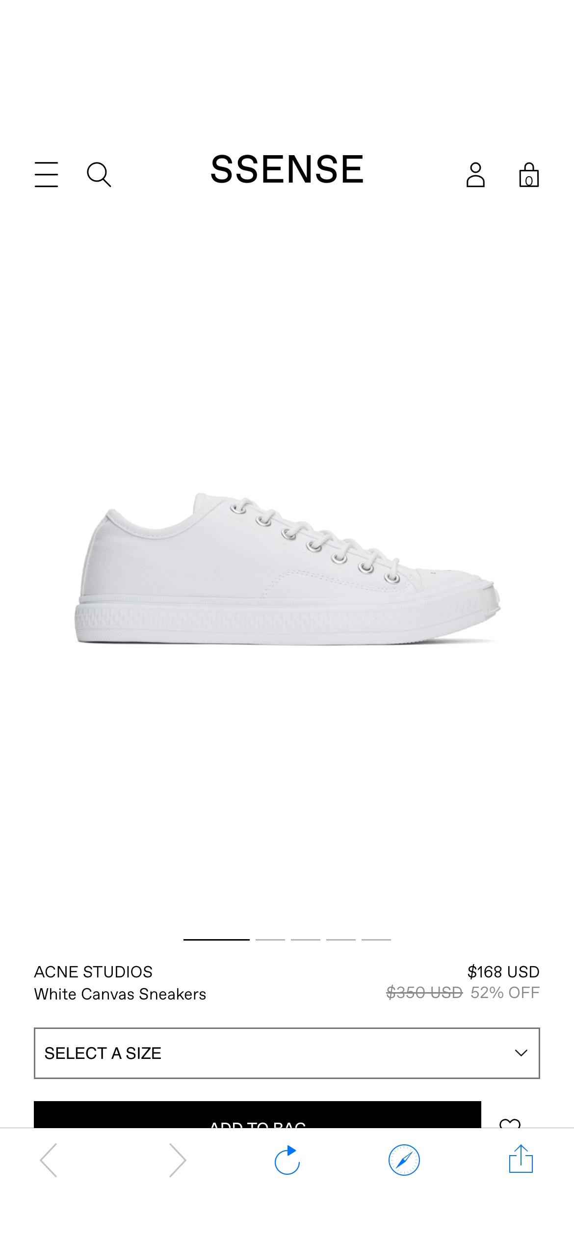 White Canvas Sneakers by Acne Studios on Sale