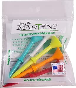Amazon.com : Martini Golf Tees DMT007 Durable Plastic Step-UP Tees (5 Pack), Assorted Colors, 3.25&quot; : Sports &amp; Outdoors