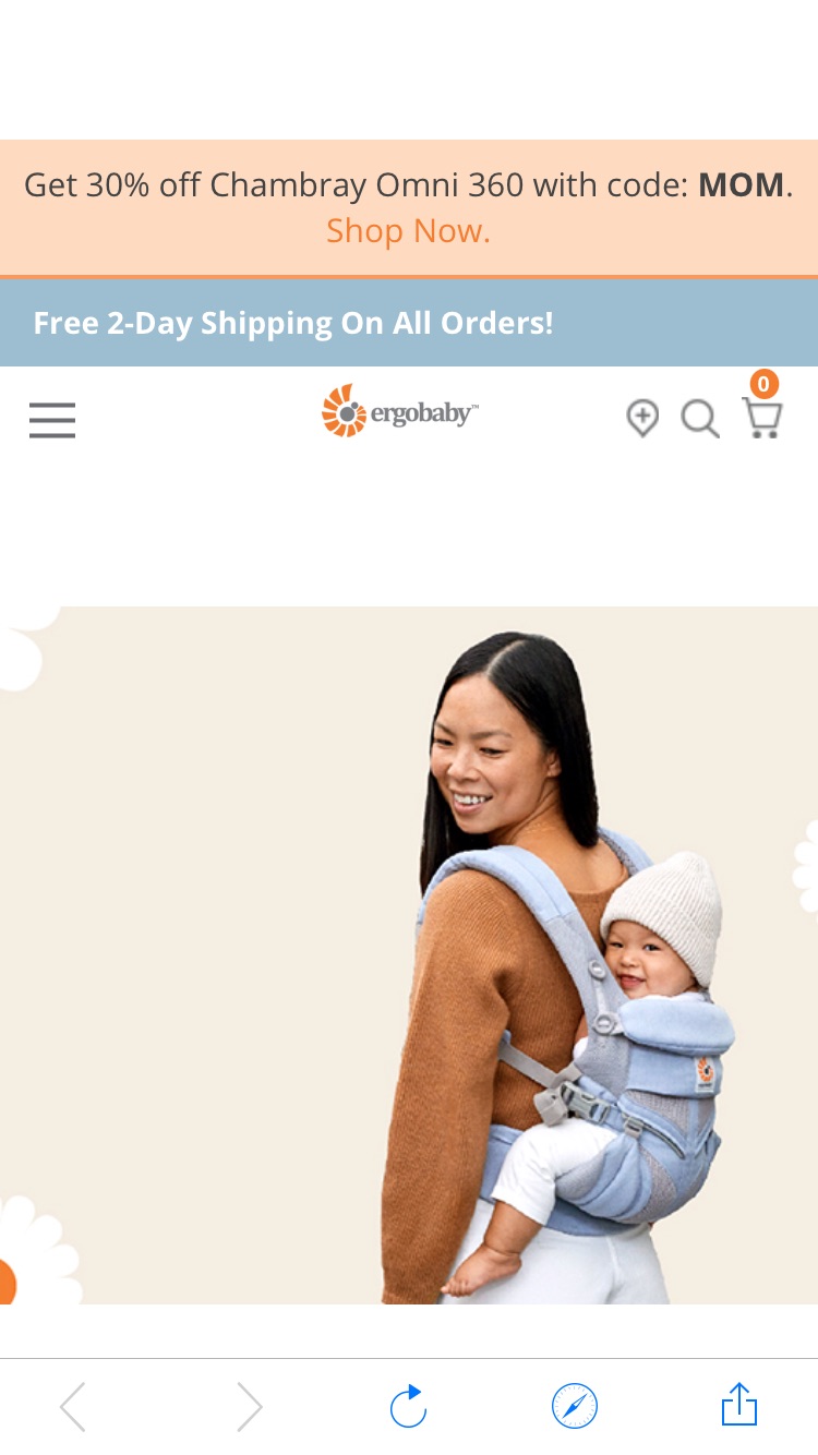 Ergonomic Baby Carriers and Baby Carrier Products | Ergobaby 背带七折