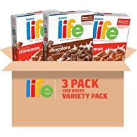 Life Breakfast Cereal, Chocolate Flavor and Cinnamon Variety Pack, 39.1 oz Boxes (3 Pack)