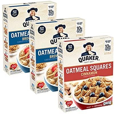 Oatmeal Squares Breakfast Cereal, Brown Sugar & Cinnamon Variety Pack (3 Pack)