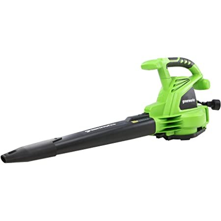 Greenworks 12 Amp 235MPH Variable Speed Corded Blower/Vac includes Metal Repeller, 24072