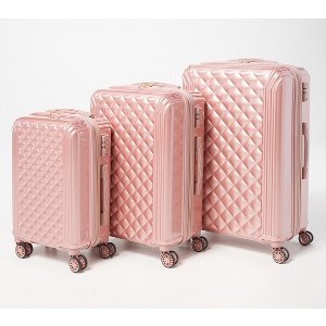 $184 超好看行李箱三件套Triforce Luggage Set of 3 Spinner Luggage - Avignon - Page 1 — QVC.com
