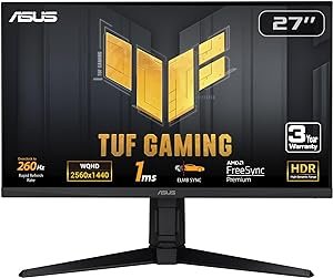 ASUS TUF VG27AQML1A 27" 2K 260Hz 1ms Fast IPS Monitor