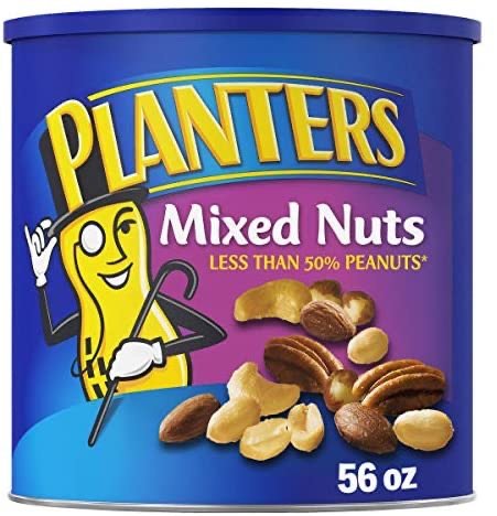 Planters Mixed Nuts Less Than 50% Peanuts with Peanuts (Almonds, Cashews, Hazelnuts, Pecans & Sea Salt, 3 Lb 8 Oz ( total 56 Oz) )