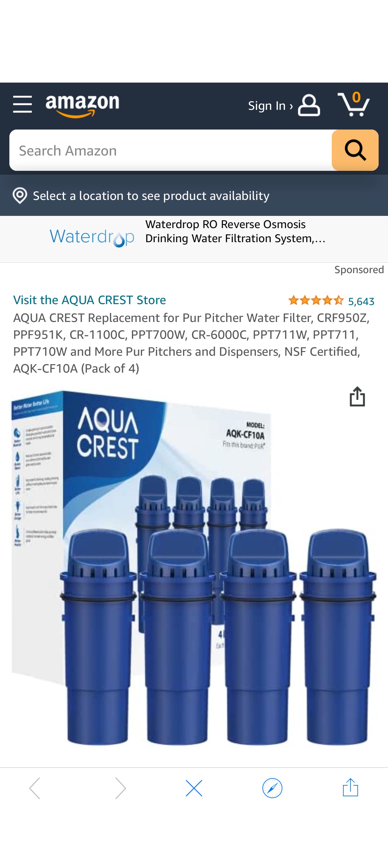 Amazon.com: AQUA CREST Replacement for Pur Pitcher Water Filter