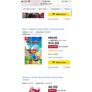 $14.99 Best Buy黑五提前抢 马里奥二点五折