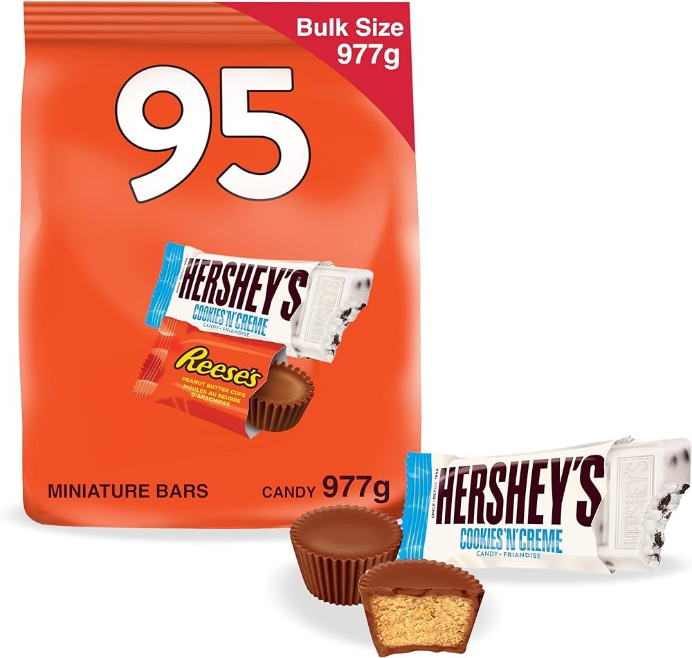Hershey's & Reese's 95 Count Bulk Size Candy, Easter Chocolate, Easter Candy to Share, Easter Candy for Kids - Assorted Mini Bars : Amazon.ca: Grocery & Gourmet Food