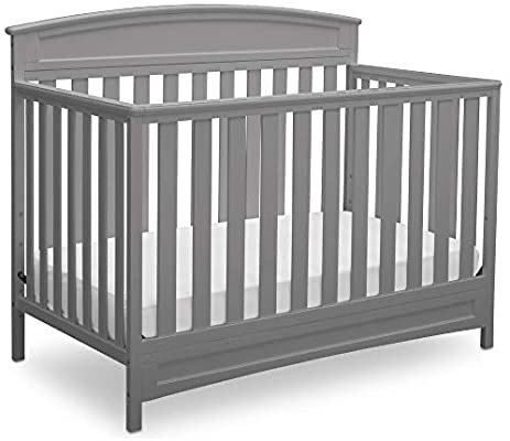 Delta Children Sutton 4-in-1 Convertible Baby Crib, Grey