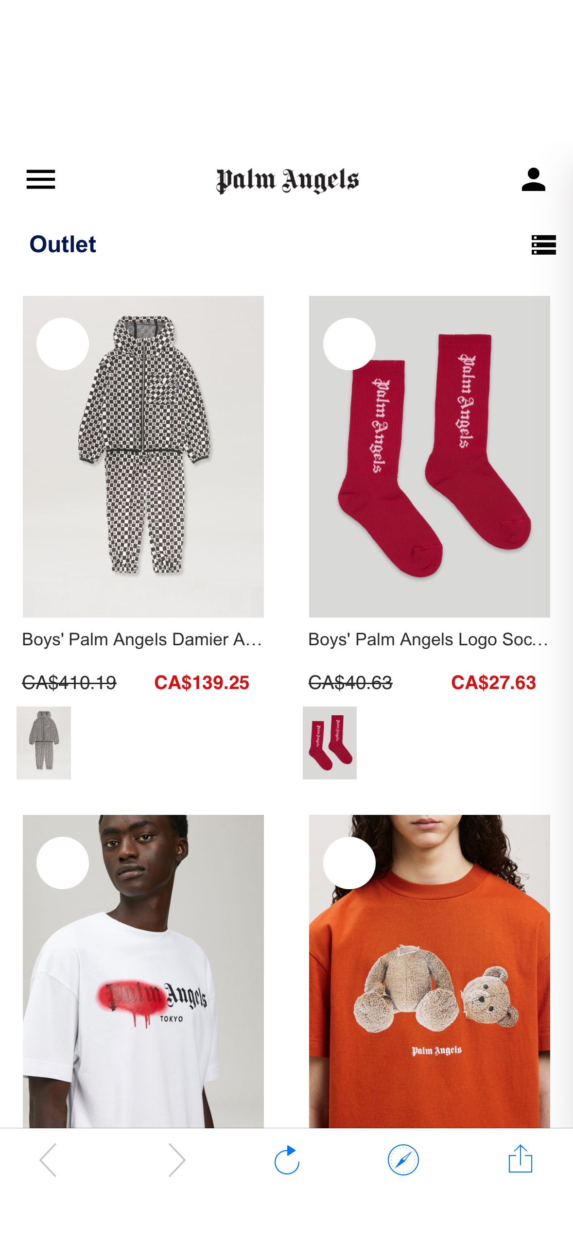 折扣区上新Palm Angels Clothing, Shoes Outlet Store | palmangels-canada.com
