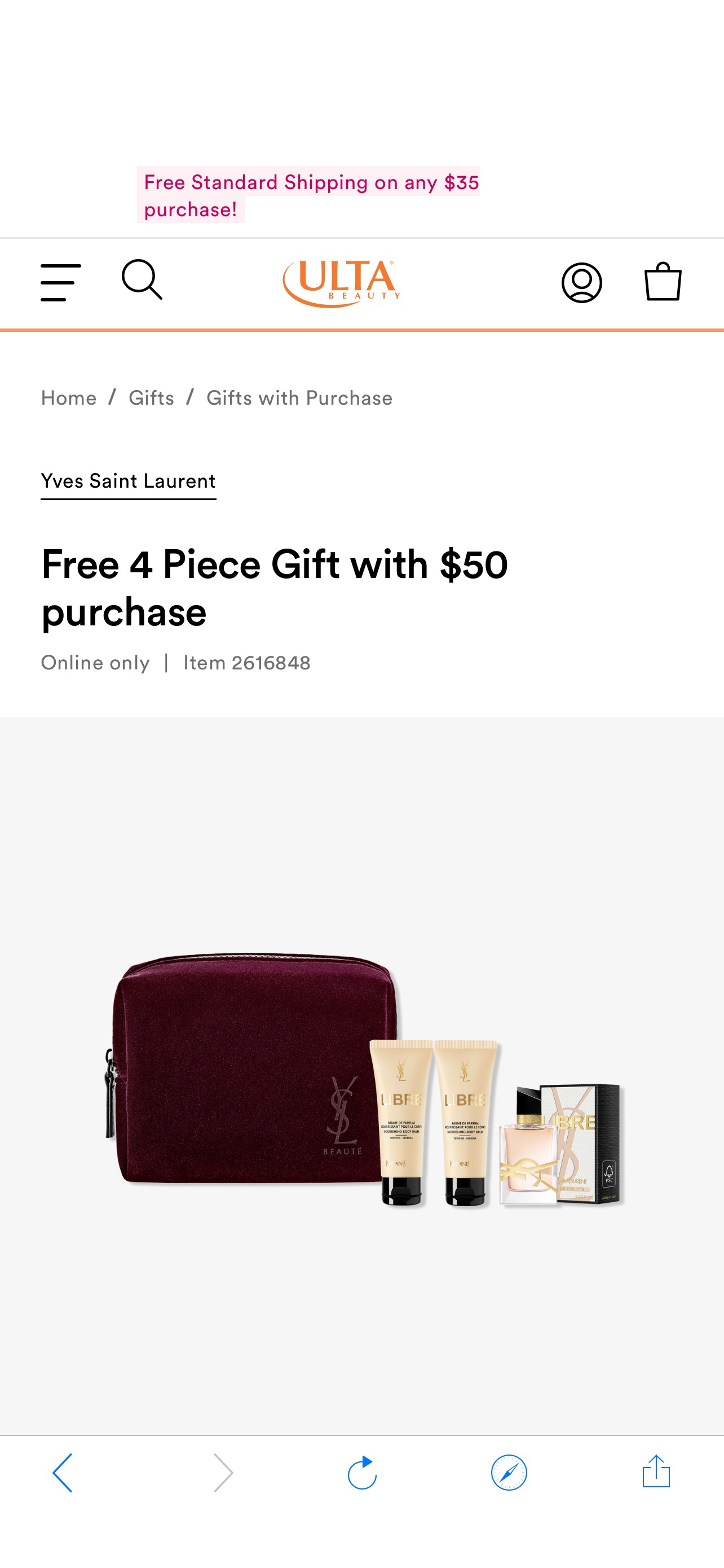 Free 4 Piece Gift with $50 purchase - Yves Saint Laurent | Ulta Beauty送满50送四件套
