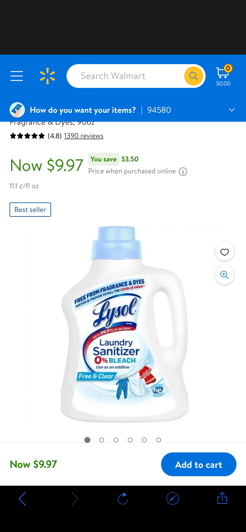 Lysol Laundry Sanitizer Additive, Sanitizing Liquid for Clothes and Linens, Eliminates Odor Causing Bacteria, Free from Fragrance & Dyes, 90oz - Walmart.com