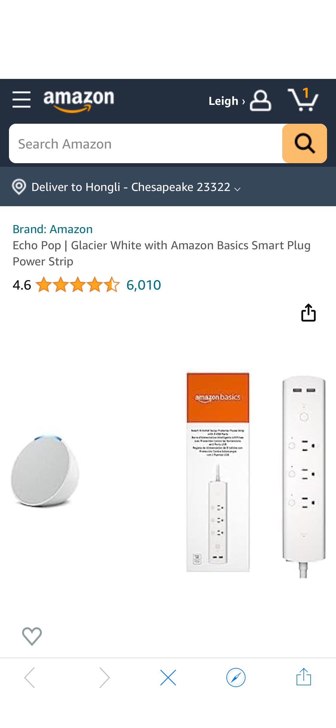Amazon.com: Echo Pop | Glacier White with Amazon Basics Smart Plug Power Strip : Everything Else