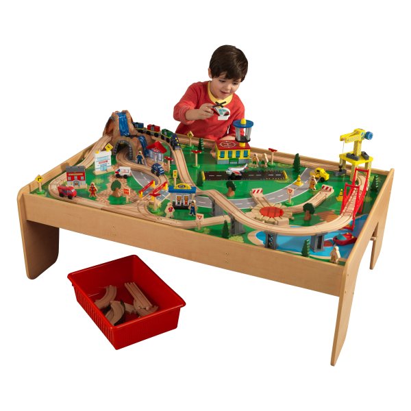 Waterfall Mountain Train Set & Table with 120 Accessories Included