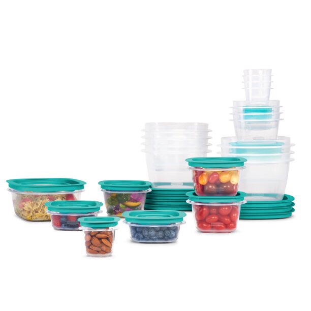 Rubbermaid Press & Lock Easy Find Lids Food Storage Containers, 42-Piece Set - Walmart.com - 食品保鲜盒