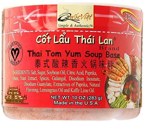 Amazon.com : Quoc Viet Foods Thai Tom Yum Flavored Soup Base 10oz Cot Lau Thai Lan Brand : Chicken Soups : Grocery & Gourmet Food 泰式酸辣火锅底料