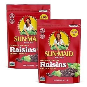California Sun-Dried Raisins - (2 Pack) 32 oz Resealable Bag - Dried Fruit Snack for Lunches, Snacks, and Natural Sweeteners