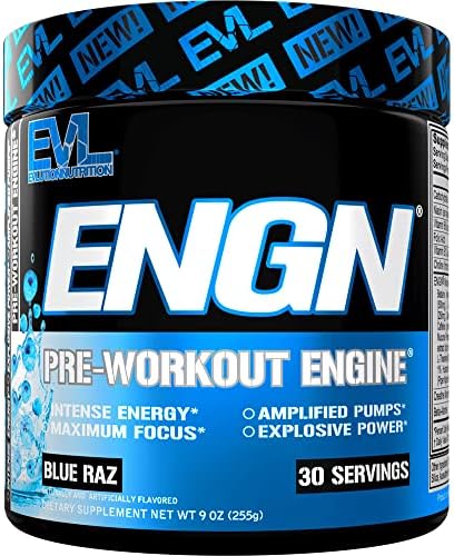 Amazon.com: EVL Intense Pre Workout with Creatine - Pre Workout Powder Drink for Lasting Energy Focus and Recovery - ENGN Energizing Pre Workout for Men with Beta Alanine Caffeine and L Theanine 