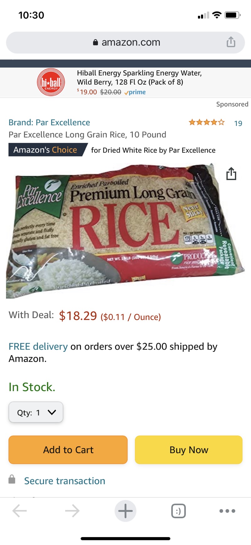 Amazon.com : Par Excellence长糙米, 10 磅