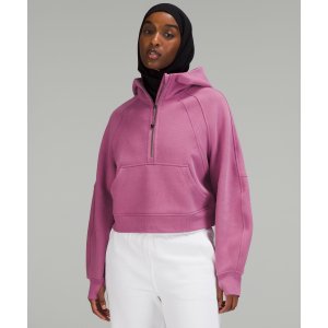 $118 Lululemon Scuba Oversized Half-Zip Hoodie 絲絨粉色補貨