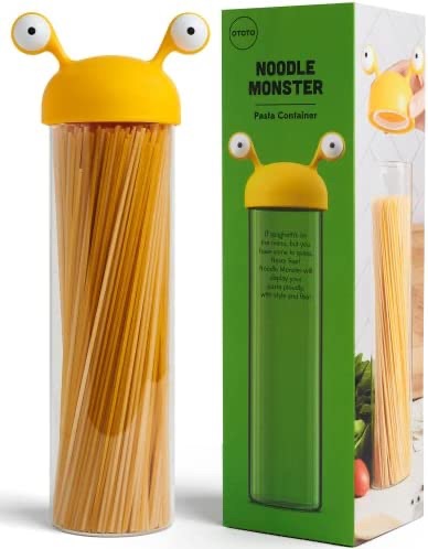 Amazon.com: OTOTO Noodle Monster Spaghetti Container Storage - Pasta Containers for Pantry - BPA-free Plastic, Airtight, Food Grade & Dishwasher Safe Pasta Storage - Pasta Holder Container