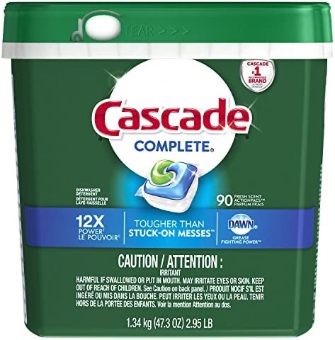 Cascade Dishwasher Detergent Pods, Complete Actionpacs Dishwasher Pods, Fresh Scent, 90 Count : Amazon.ca: Health & Personal Care