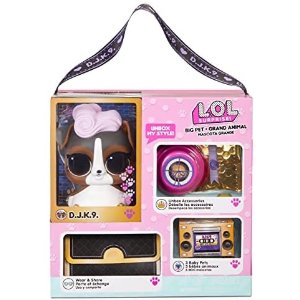 $15 惊喜宠物存钱罐 Amazon.com: LOL Surprise Big Pet DJ K.9. with 15 Surprises Including Wear and Share Glasses & Necklace, 2 Pet Babies, Accessories, Backpack or Piggy Bank