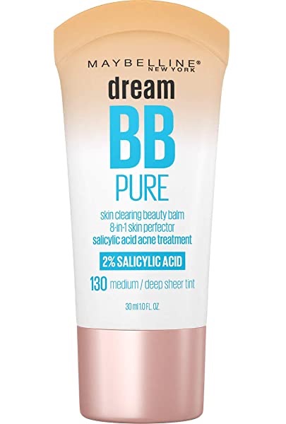 美宝莲BB霜 Maybelline Dream Pure BB Cream, Light/Medium, 1 Ounce