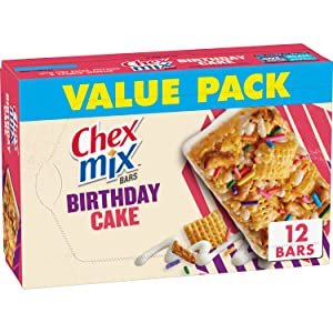 Chex Mix Snack Bars, Birthday Cake, 13.56 oz, 12 Count Box