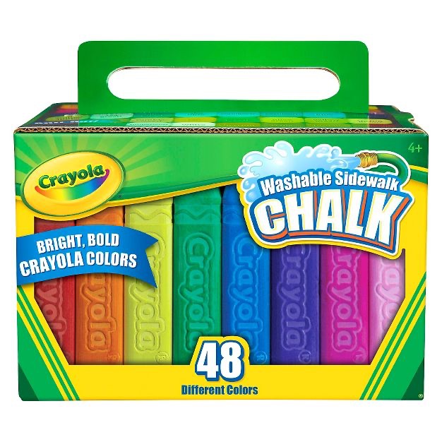 Crayola 48ct Washable Sidewalk Chalk - Bold Colors : Target 48色可洗粉笔