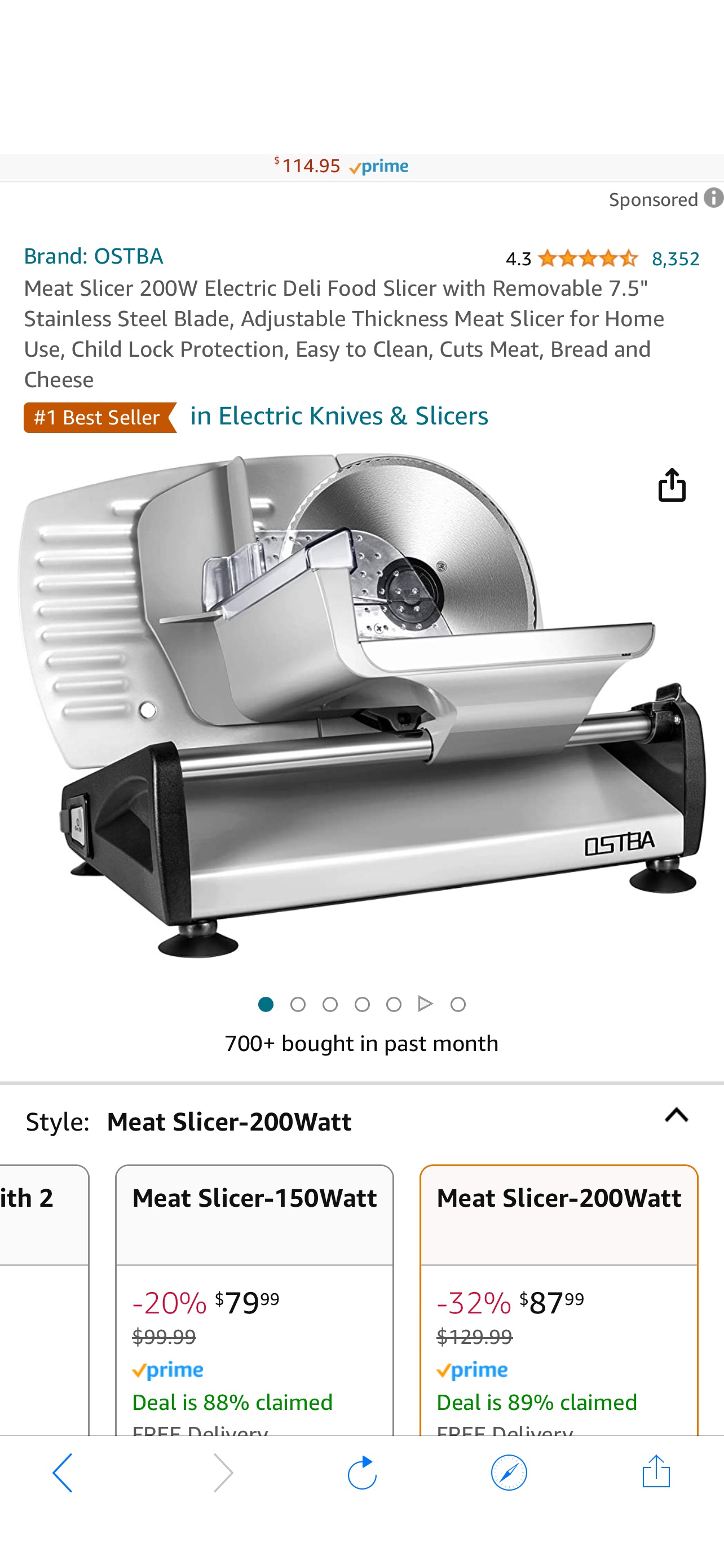 Meat Slicer 200W 电动切片机