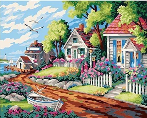 iKustar Paint by Numbers DIY Acrylic Painting Kits On Canvas for Kids & Adults Beginner–16”W x 20”L