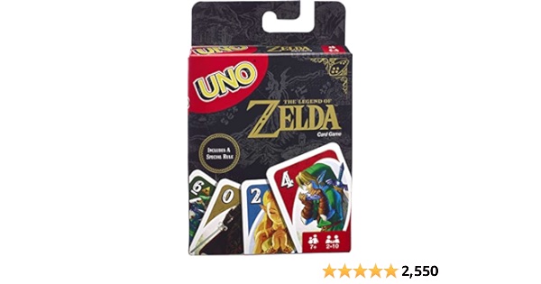 Mattel Games UNO The Legend of Zelda Card Game for Family Night with Graphics from The Legend of Zelda & Special Rule