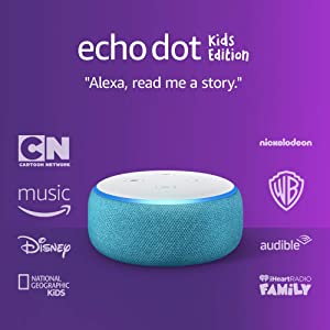 Amazon.com: Echo Dot (3rd Gen) Kids Edition, an Echo designed for kids with parental controls - Blue 儿童版语音助手