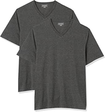 Amazon Essentials Regular-Fit Short-Sleeve V-Neck T-Shirt, Pack of 2