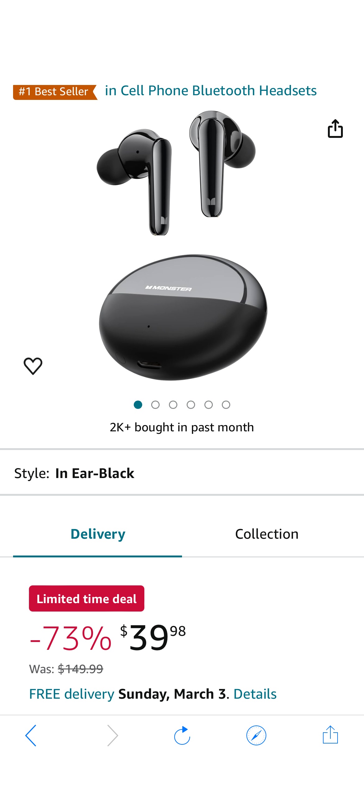 Monster N-Lite 203 AirLinks Wireless Earbuds, Bluetooth 5.3 Headphones HiFi Stereo, Type-C Charging, HD Clear Call, Touch Control, IPX6 Waterproof in-Ear Earbuds : Amazon.ca: Electronics