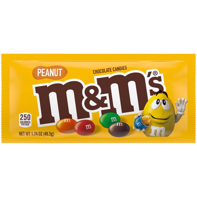 M&M 花生专辑艺术散装巧克力糖果，单一尺寸 - 1.74 盎司袋装
- Walmart.com