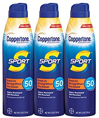 3x Coppertone 運動防晒噴霧 SPF 50 SPORT Continuous Sunscreen Spray Broad Spectrum SPF 50 Multipack
