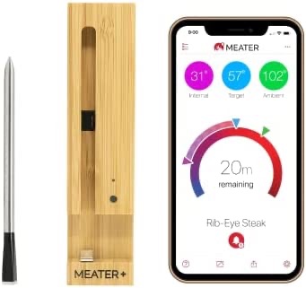 Amazon.com: MEATER Plus | Smart Meat Thermometer with Bluetooth | 165ft Wireless Range | for The Oven, Grill, Kitchen, BBQ, Smoker, Rotisserie