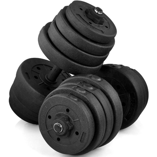 66 lbs Adjustable Dumbbell Set Weights Man Workout Body Building Training Gym Home Dumbbell