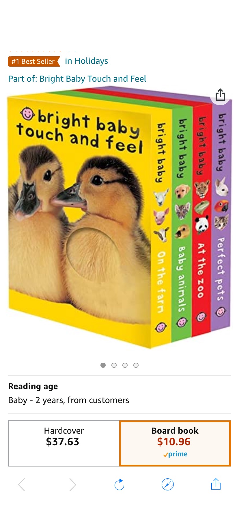 Amazon.com: Bright Baby Touch & Feel Boxed Set: On the Farm, Baby Animals, At the Zoo and Perfect Pets (Bright Baby Touch and Feel): 9780312498726: Priddy, Roger: Books