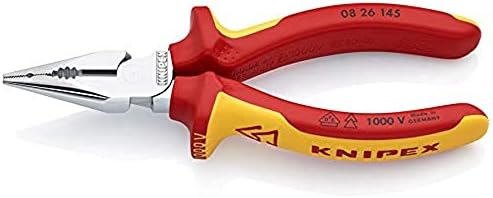 KNIPEX - 08 28 145 US Tools - Needle-Nose Combination Pliers, 1000V Insulated (0828145US) - Amazon.com