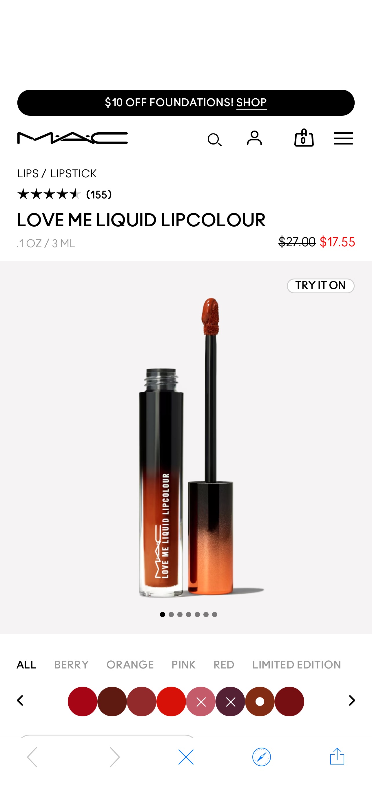 Love Me Liquid Lipcolour | MAC Cosmetics Marrakesh me later 唇釉